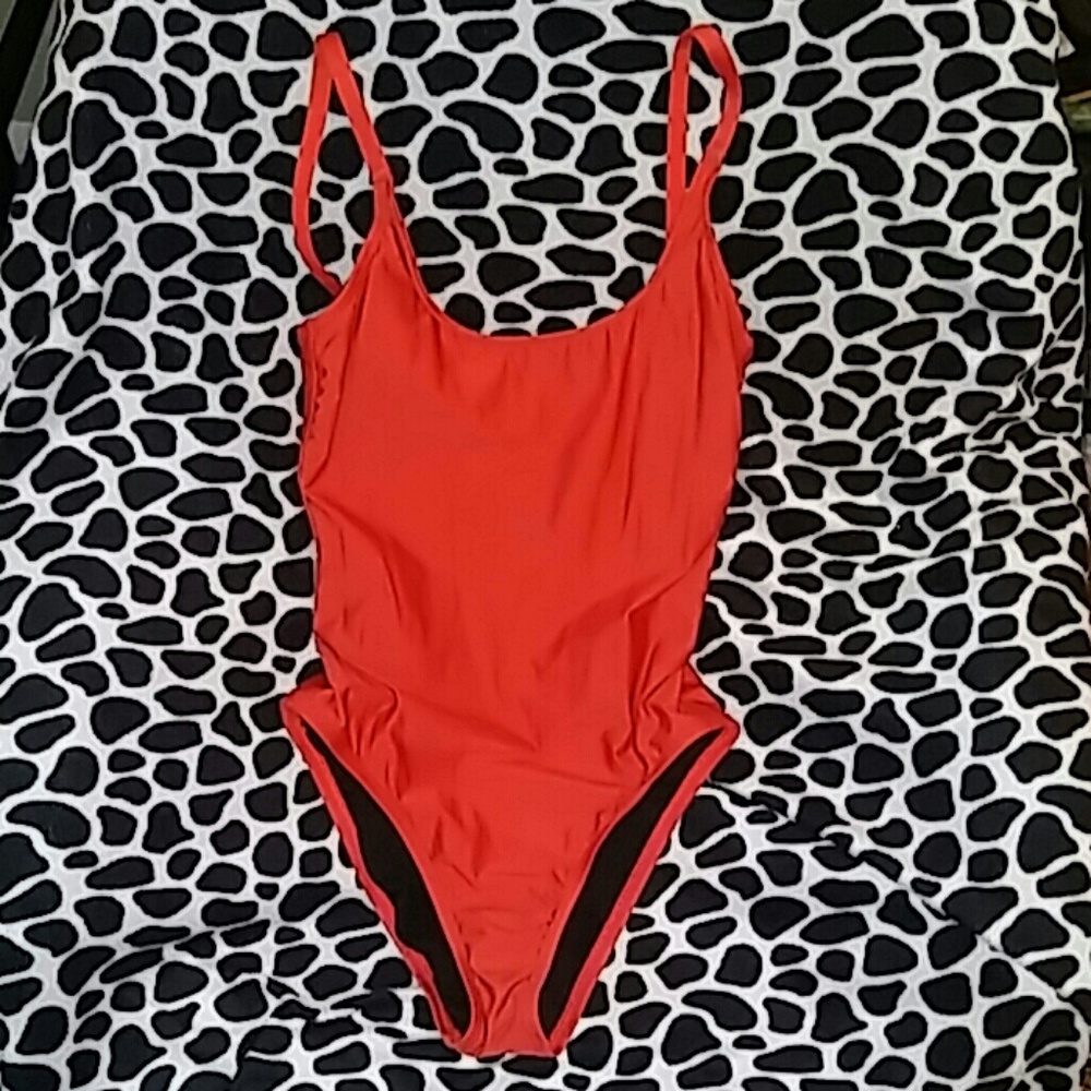 Gianni Bini Orange Swim Suit Size Small GUC
